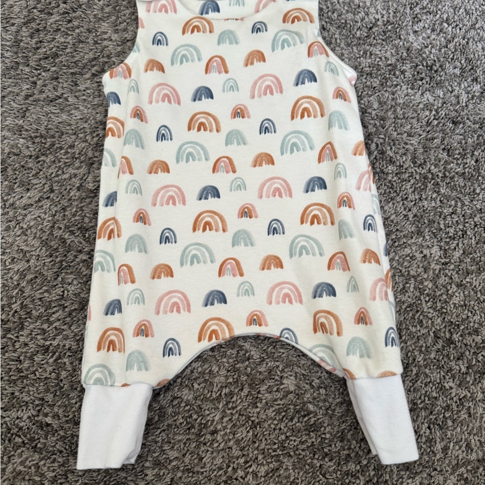 Rainbow Patterned Sleeveless Romper